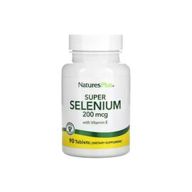 Витаминно-минеральный комплекс Natures Plus Селен с витамином Е, 200 мкг, Super Selenium With Vitamin E, 90 таблеток (NAP-03501)