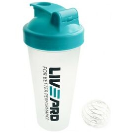 Шейкер спортивний LivePro Shake Bottle LP8147 білий/синій Уні 600мл (6951376104325)