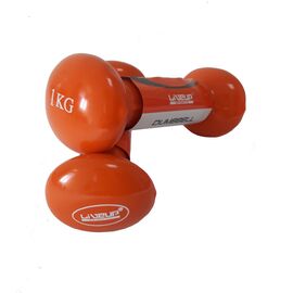 Гантельный набор LiveUp Vinyl Dumbbell Egg Head вінілові помаранчеві 2х1кг LS2001-1 (6951376138221)