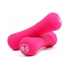 Гантельний набір LiveUp Neoprene Dumbbell неопрен рожевий 2х0,5кг LS2002-B05 (6951376138320)