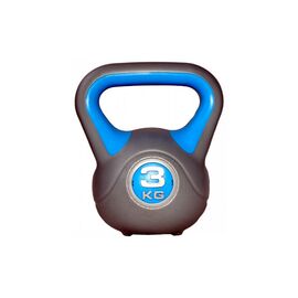Гиря LiveUp Plastic Kettel Bell 3 кг сірий/блакитний LS2047-3 (6951376139594)