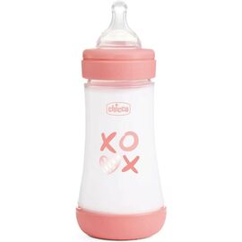 Бутылочка для кормления Chicco Perfect 5 Love с силиконовой соской 2+ мес. 240 мл Розовая (20223.11.40)