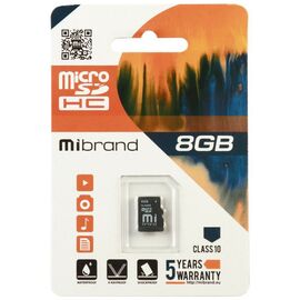 Карта пам'яті Mibrand 8GB mircroSD class 6 (MICDC6/8GB)
