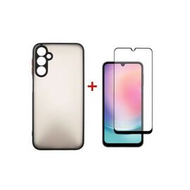 Чехол для мобильного телефона Dengos Kit for Samsung Galaxy A24 case + glass (Black) (DG-KM-15)