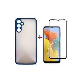 Чохол до мобільного телефона Dengos Kit for Samsung Galaxy M14 case + glass (Blue) (DG-KM-16)
