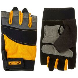 Защитные перчатки DeWALT открытые, разм. L/9, с накладками на ладони (DPG213L)