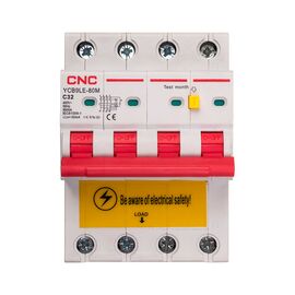 Диференціальний автоматичний вимикач CNC YCB9LE-80M 4P C32 6000A 30mA (NV821952)