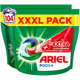 Капсулы для стирки Ariel Pods All-in-1 + Сила экстраочистки 2 x 52 шт. (8700216023207)