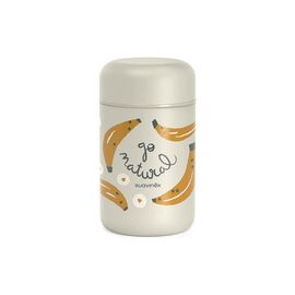 Контейнер для зберігання продуктів Suavinex Go natural Термос для їжі, 400 мл, бежевий, жовтий банан (401504)