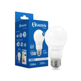 Лампочка Lectris A60 15W 4000K 220V E27 (1-LC-1108)