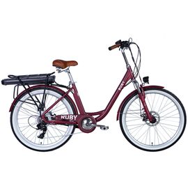 Електровелосипед Dorozhnik eRUBY AM 26" 17" 36B 17.5А*г AL 2024 Темно-червоний (ELB-D-26-188)