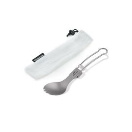 Ложка туристическая Naturehike Titanium NH19C001-J сіра з мішечком (6927595734773)
