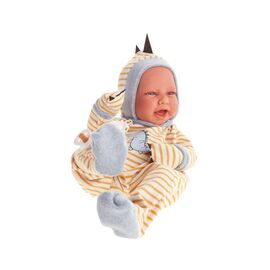 Пупс Antonio Juan Новорожденный Карло в пижаме-динозавре с виниловым телом 42 см (50158)