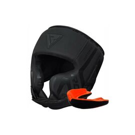 Боксерский шлем RDX T15 Noir Cheek Protector Matte Black XL (HGR-T15MB-XL)
