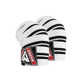 Бинт для спорту RDX на коліна K1 GYM Knee Wraps White/Black Plus (WAH-K1W+)