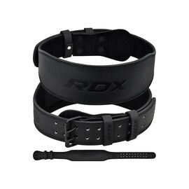 Атлетический пояс RDX 4 шкіряний Full Black L (WBS-4FB-L)
