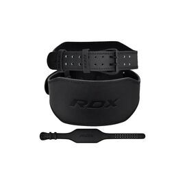 Атлетичний пояс RDX 6 шкіряний Full Black L (WBS-6FB-L)