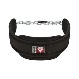 Утяжелитель RDX Пояс з ланцюгом T7 Pro Dipping Belt 2 Layer неопреновий Black (WDB-T7B)