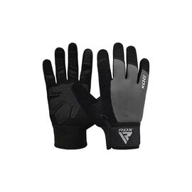Рукавички для фітнесу RDX W1 Full Finger Plus Grey M (WGA-W1FG-M+)