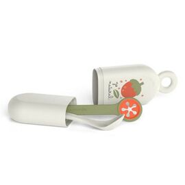 Набор детской посуды Suavinex Go natural (футляр, ложка, клипса) белый (308054)