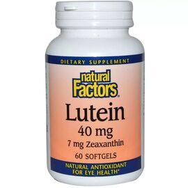Антиоксидант Natural Factors Лютеин 40 мг, Lutein, 60 гелевых капсул (NFS-01035)