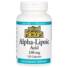 Витаминно-минеральный комплекс Natural Factors Альфа-липоевая кислота, 100 мг, Alpha-Lipoic Acid, 120 капсул (NFS-02096)