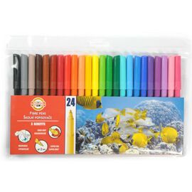Фломастеры Koh-i-Noor Fibre pens 1002, 24 colors, polyethylene (771002BD01TE)
