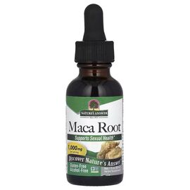 Травы Nature's Answer Мака, 1000 мг, без спирта, Maca Root, Alcohol-Free, 30 мл (NTA-09552)