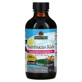 Витаминно-минеральный комплекс Nature's Answer Черная бузина для детей, 4000 мг, Sambucus Kid's Formula, 120 мл (NTA-26044)