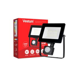 Прожектор Vestum LED с датчиком движения 10W 1 000Лм 6500K 175-250V IP65 (1-VS-3009)