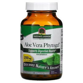Трави Nature's Answer Алое віра фітогель, 250 мг, Aloe Vera Phytogel, 90 вегетаріанських (NTA-16114)