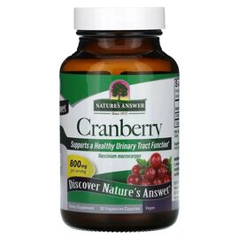 Травы Nature's Answer Клюква, 800 мг, Cranberry, 90 вегетарианских капсул (NTA-16158)