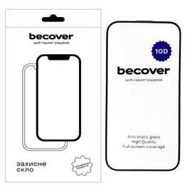 Стекло защитное BeCover Apple iPhone 15 Pro Max 10D Black (711332)