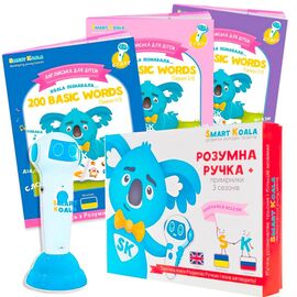 Интерактивная игрушка Smart Koala + Книга Интерактивная Smart Koala English (1, 2, 3 сезон) (SKS0123BW)