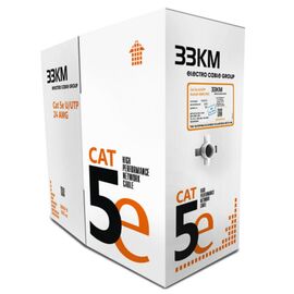 Кабель сетевой ЗЗКМ UTP 305м 4*2*24AWG[0,51] медь[СU] cat.5e, негорючий [LSZH] (70328)