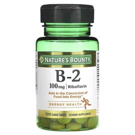 Витамин Nature's Bounty Витамин B2, 100 мг, Vitamin B2, 100 таблеток (NRT-00640)