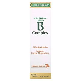 Витамин Nature's Bounty В-Комплекс, сублингвальный, B-Complex Sublingual Liquid, 59 мл (2 жидк (NRT-02871)