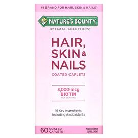 Витаминно-минеральный комплекс Nature's Bounty Витамины для Волос, Кожи и Ногтей, Hair, Skin & Nails, 60 каплет (NRT-07580)
