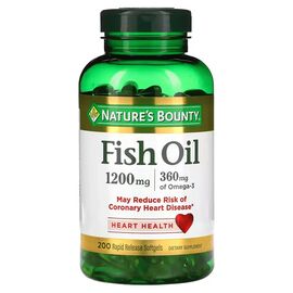 Жирные кислоты Nature's Bounty Рыбий жир, 1200 мг, Fish Oil, 200 гелевых капсул (NRT-13102)