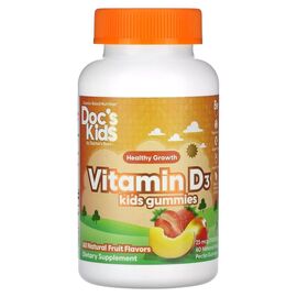 Витамин Doctor's Best Витамин D3 для детей, 1000 МЕ, вкус фруктов, Vitamin D3 Kids Gummies, 6 (DRB-00546)