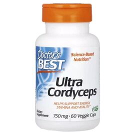 Трави Doctor's Best Кордіцепс, 750 мг, Ultra Cordyceps, 60 вегетаріанських капсул (DRB-00103)