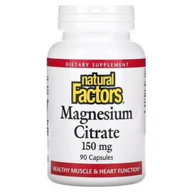 Витамин Natural Factors Магний цитрат, 150 мг, Magnesium Citrate, 90 капсул (NFS-01652)