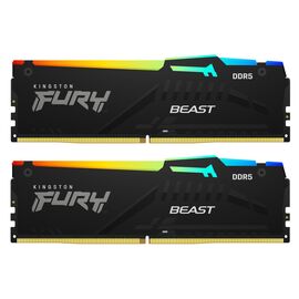 Модуль памяти для компьютера DDR5 32GB (2x16GB) 6000 MHz Beast RGB Kingston Fury (ex.HyperX) (KF560C30BBAK2-32)