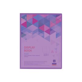 Папка с файлами Optima А4 с 10 файлами "FLEX", фиолетовая (O32121-12)