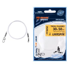 Поводок Ukrspin Orange Spinning Fluoro Sunline 50см 14кг(30lb)/0.6 мм (2шт/уп) (1590.01.70)