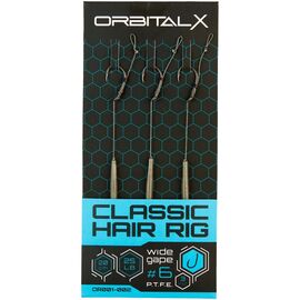 Поводок OrbitalX Classic Hair Rig Wide Gape 4 25lb 20cm (3шт/уп) camo (694.00.00)