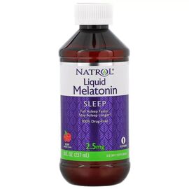Амінокислота Natrol Мелатонін рідкий, 2,5 мг, смак ягід, Liquid Melatonin, 237 мл (NTL-07405)