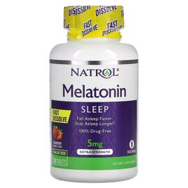 Аминокислота Natrol Мелатонин быстрорастворимый повышенной силы, 5 мг, вку (NTL-07144)