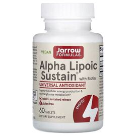Антиоксидант Jarrow Formulas Альфа-Липоевая кислота с биотином, 300 мг, Alpha Lipoic Sustain, 60 (JRW-20010)