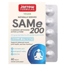 Витаминно-минеральный комплекс Jarrow Formulas SAM-e (дисульфат тозилат), 200 мг, SAMe, 60 таблеток (JRW-20016)